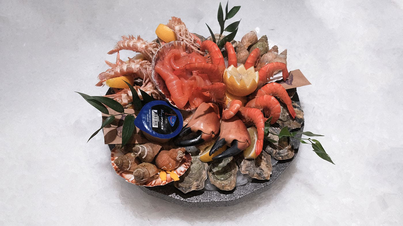 Photo du plateau de fruits de mer "Le Mareyeur" de la boutique Perlostrea à Toulouse