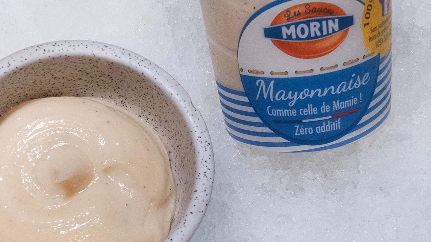 Gros plan de la mayonnaise de la boutique Perlostrea à Toulouse
