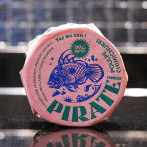 Photo de conserve de poulpe chimichurri, disponible à la boutique Perlostrea à Toulouse