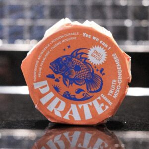 Photo de conserve de truite miso gingembre, disponible à la boutique Perlostrea à Toulouse
